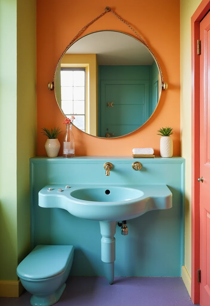 12 Funky Bathroom Ideas for Playful Colorful Creative Style - 6. Unique Sink Designs