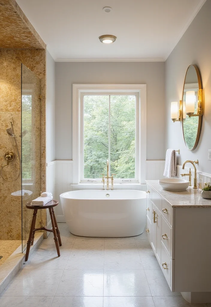 12 Golden Bathroom Ideas for Warm Elegant Luxe Style - 8. Gold-Leaf Accents