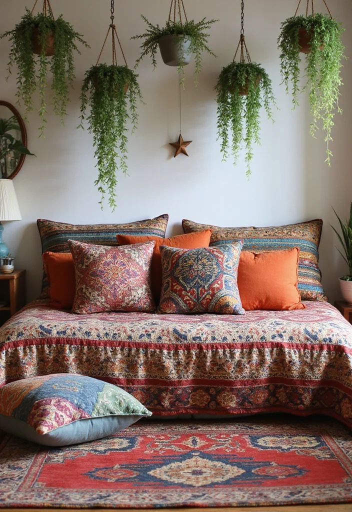 12 Indian Bedroom Ideas for Warm Colorful Cultural Style - 4. Bohemian Touches