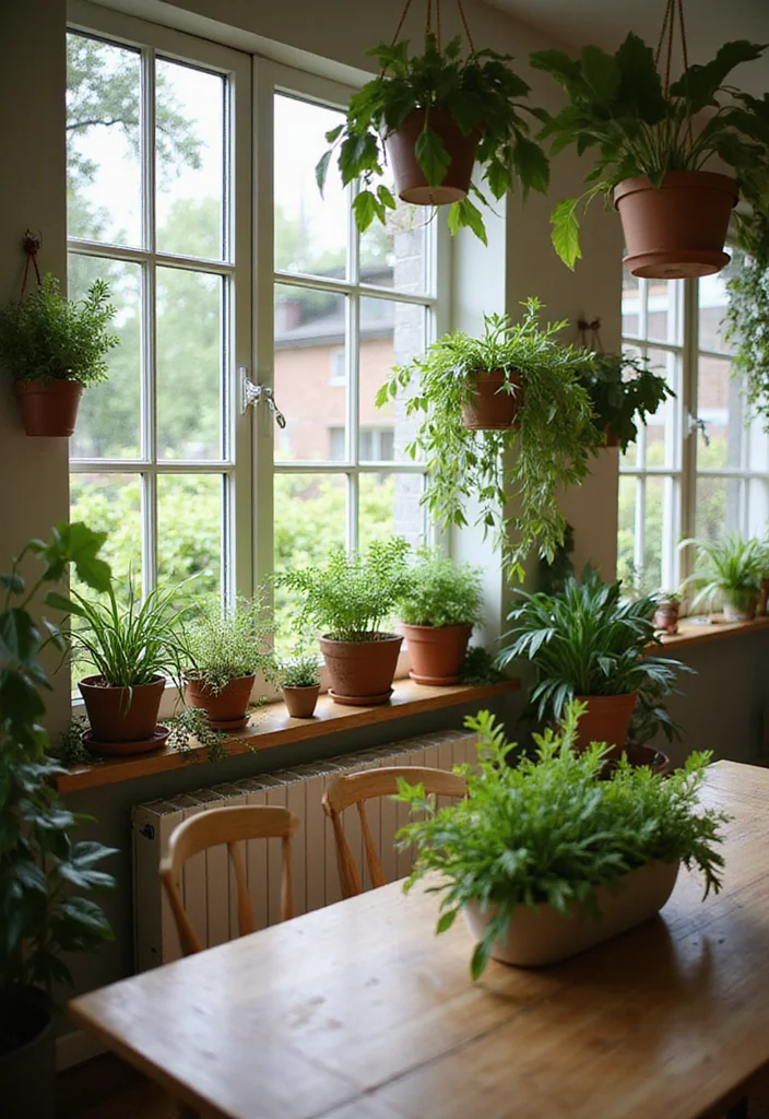 12 Kitchen Diner Ideas for Cozy Practical Shared Eating Areas - 2. Plant-Powered Decor