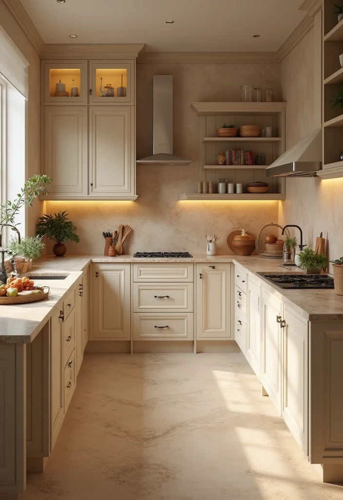 12 Kitchen Ideas Beige for Warm Soft Neutral Comfort - 10. Beige and Natural Stone Countertops
