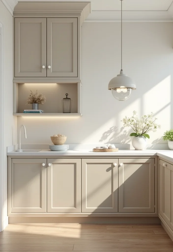 12 Kitchen Ideas Beige for Warm Soft Neutral Comfort - 4. Beige and White Contrast
