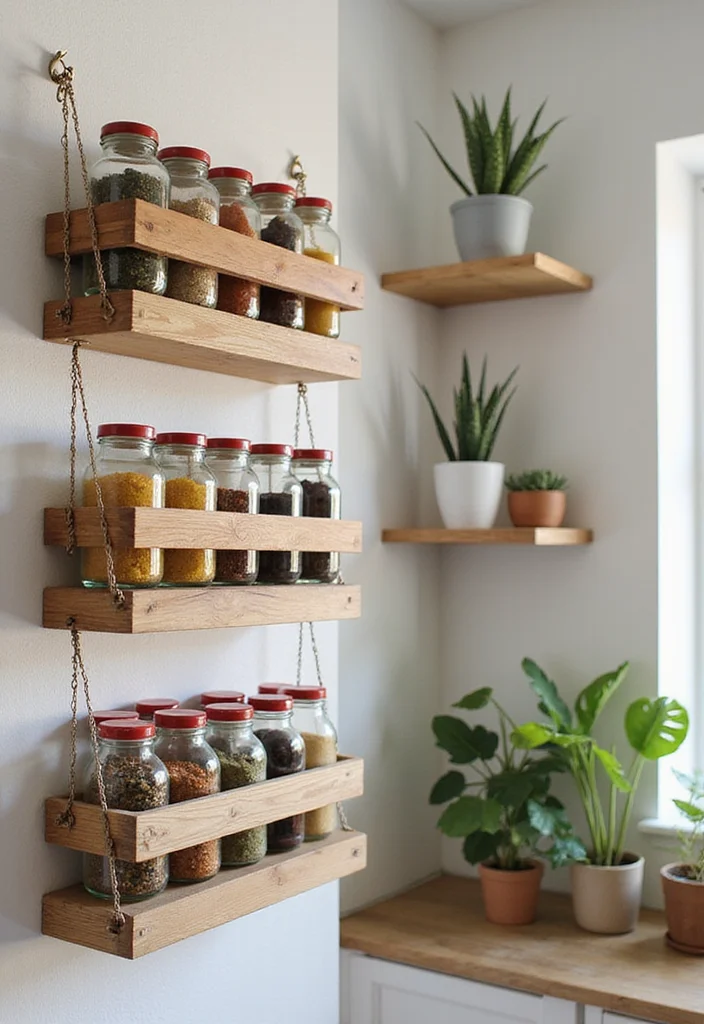 12 Kitchen Spice Rack Ideas for Organized Accessible Cooking - 5. Hanging Spice Rack
