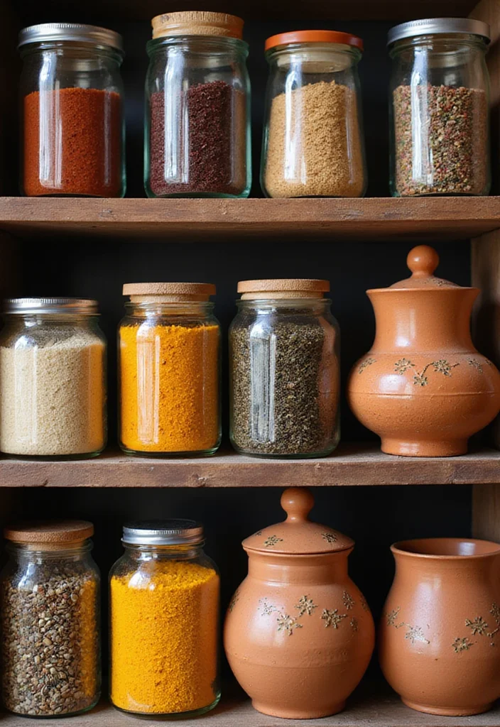 12 Kitchen Utility Ideas Indian for Practical Efficient Workflow - 1. Spices in Style