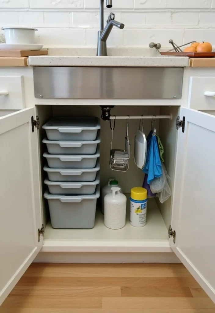 12 Kitchen Utility Ideas Indian for Practical Efficient Workflow - 11. Under-Sink Storage