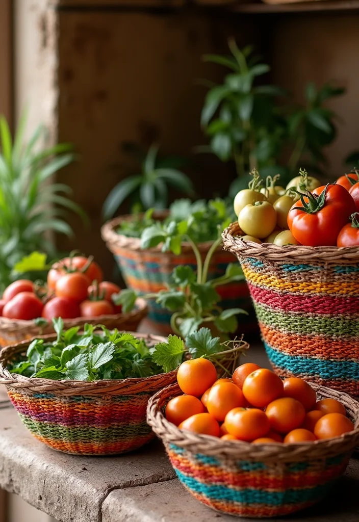 12 Kitchen Utility Ideas Indian for Practical Efficient Workflow - 8. Decorative Baskets