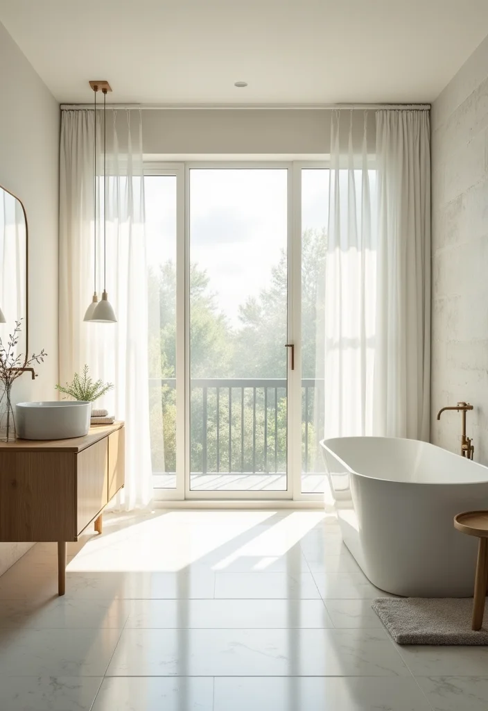 12 Lake House Bathroom Ideas for Breezy Relaxed Coastal Living - 7. Natural Light: Let the Sun Shine In