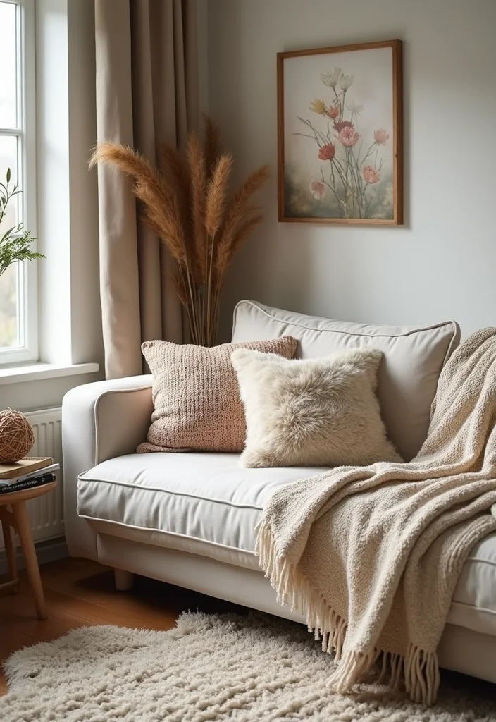 12 Living Room Sitting Area Ideas for Cozy Functional Corners - 7. Textured Accents