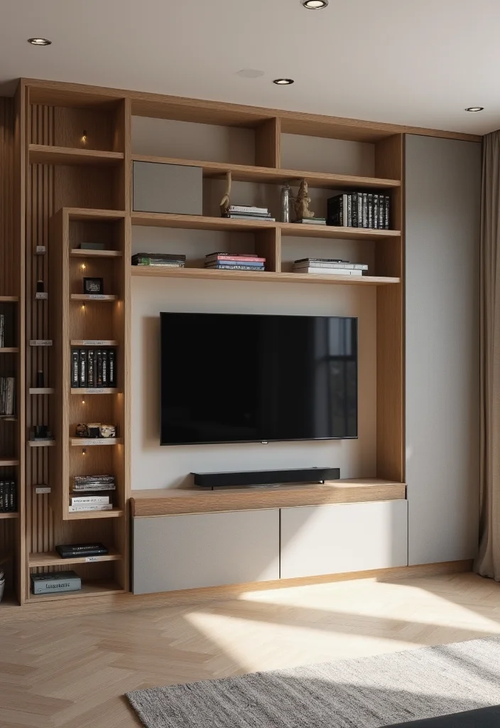 12 Living Room Wall Decor Ideas Around TV for Clean Stylish Framing - 9. Modular Wall Units