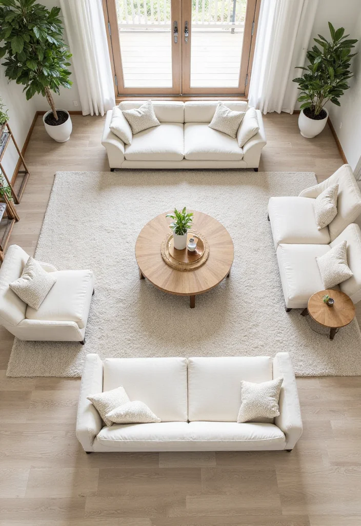 12 Magnolia Living Room Ideas for Soft Elegant Comfortable Spaces - 11. Functional Layouts