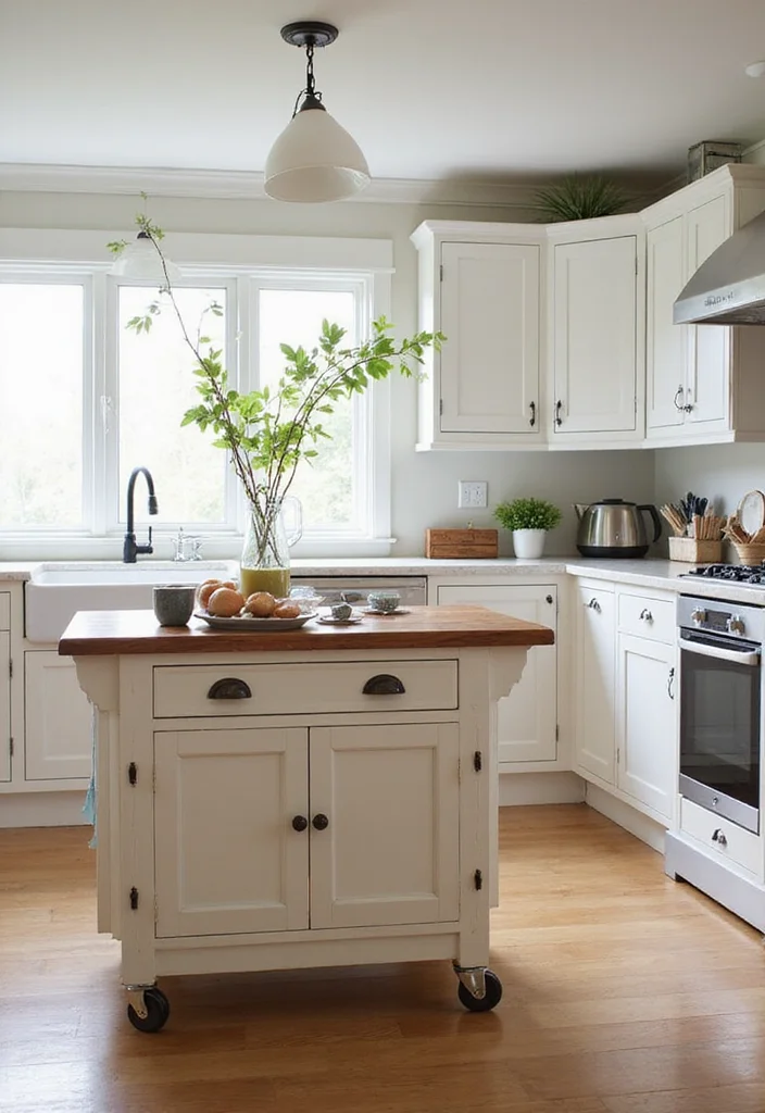 12 Mobile Kitchen Island Ideas for Flexible Prep and Storage - 5. Vintage Cart Style