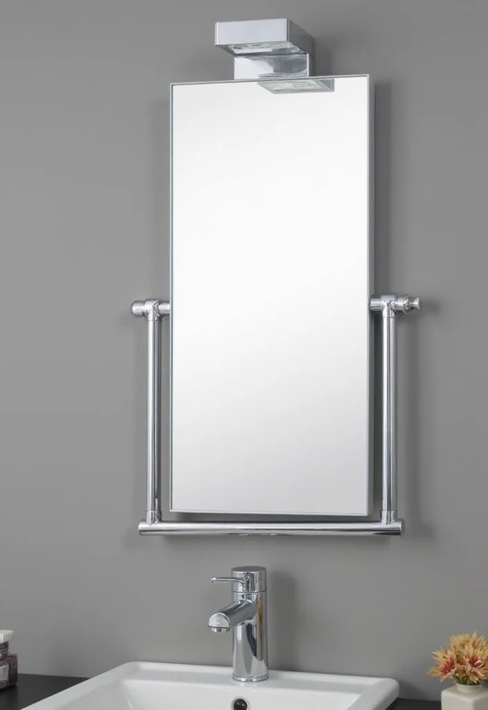 12 Modern Bathroom Mirror Ideas for Sleek Bright Updated Look - 8. Wall-Mounted Mirrors with Adjustable Angles