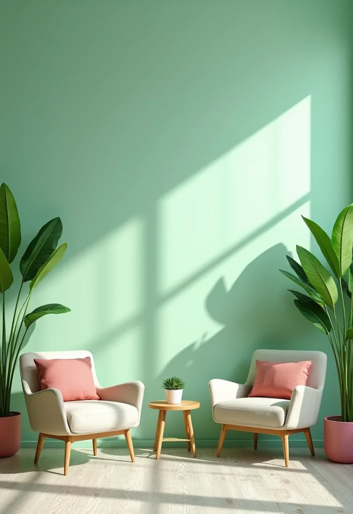 12 Modern Living Room Paint Color Ideas for Updated Calm Interiors - 8. Mint Green