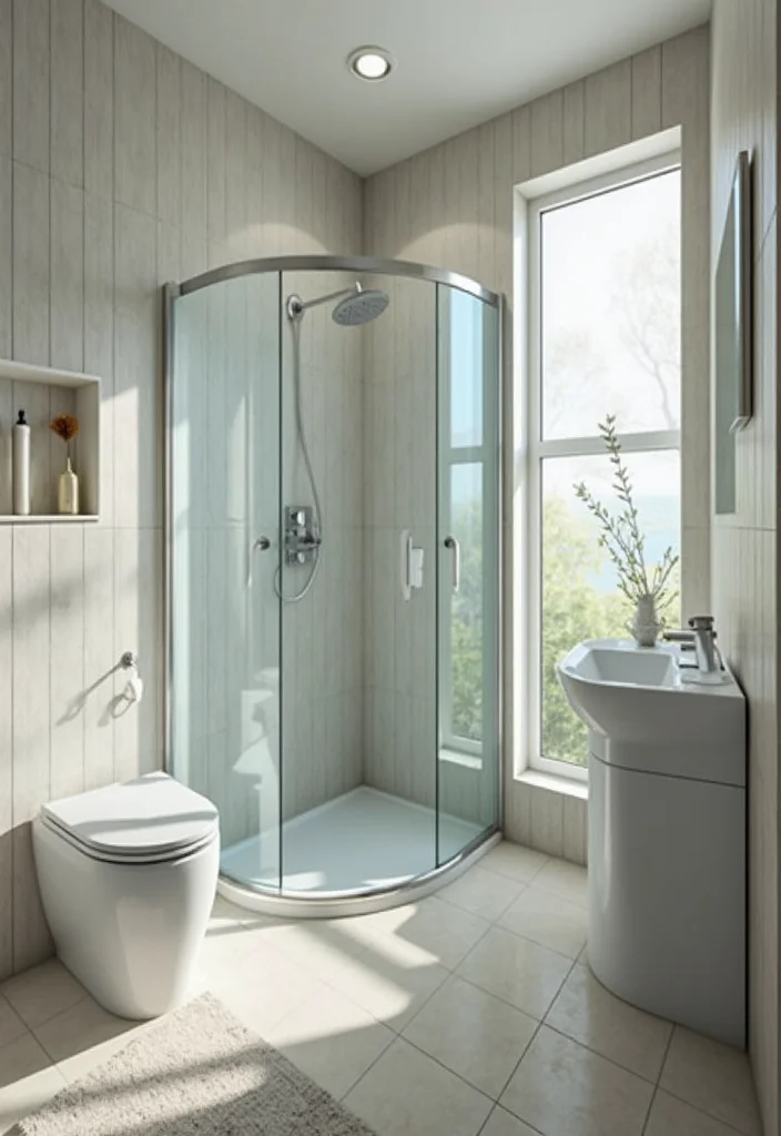 12 Small Bathroom Ideas Shower Only for Efficient Minimal Use - 1. Sleek Glass Enclosures
