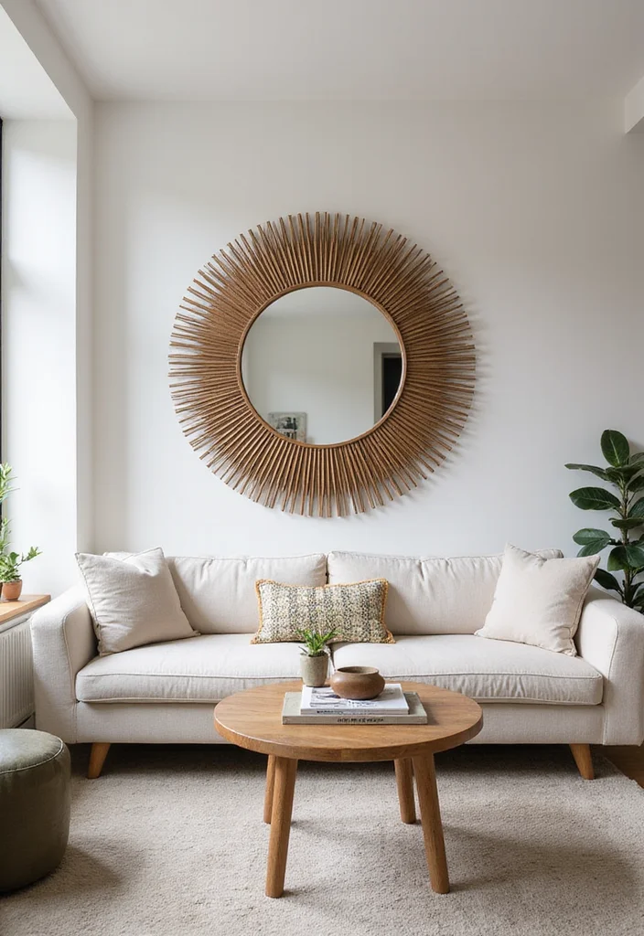 12 Wall Mirror Ideas Living Room for Light Space and Modern Style - 2. Statement Mirrors as Wall Art