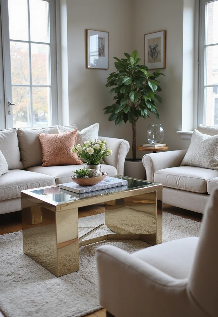 12 Wall Mirror Ideas Living Room for Light Space and Modern Style - 3. Mirrored Furniture