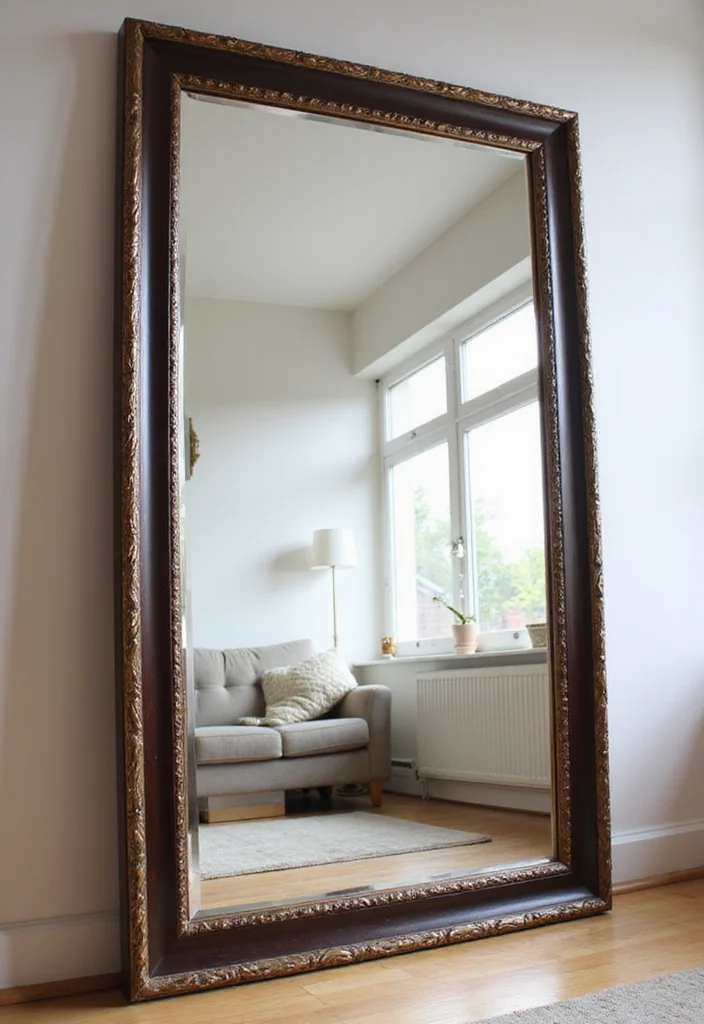 12 Wall Mirror Ideas Living Room for Light Space and Modern Style - 9. Mirrors as Window Replacements