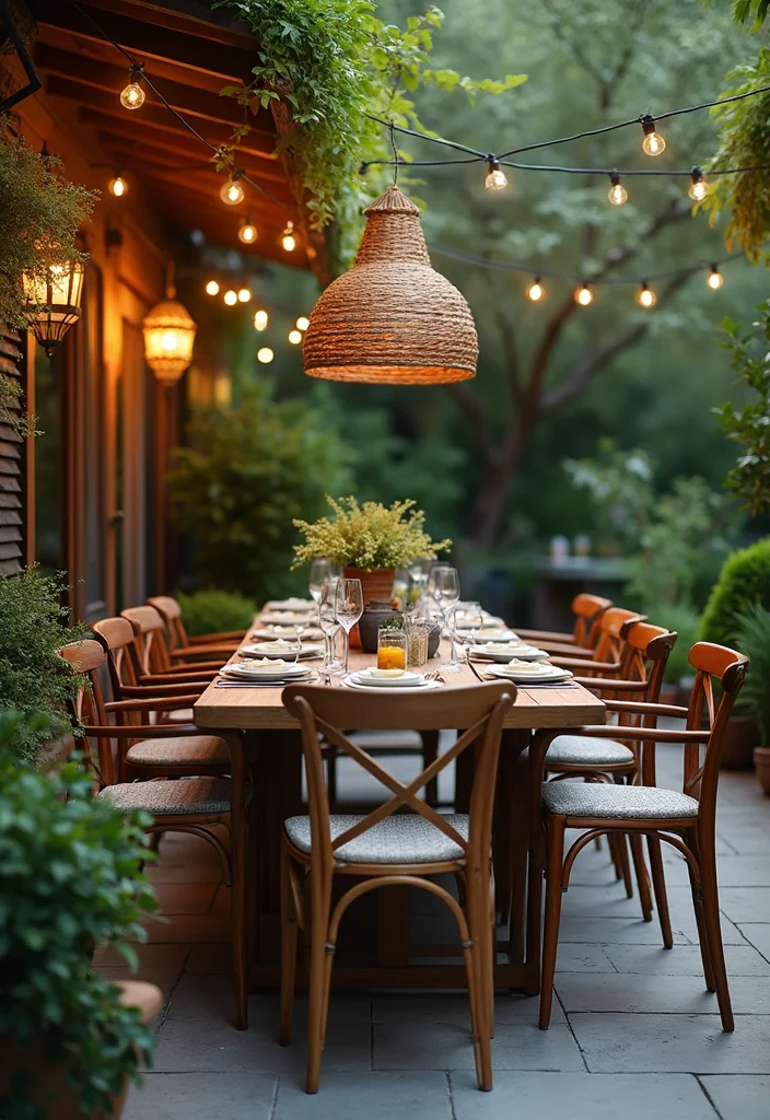 14 Backyard Decor Ideas for Stylish Welcoming Outdoor Spaces - 9. Outdoor Dining Spaces