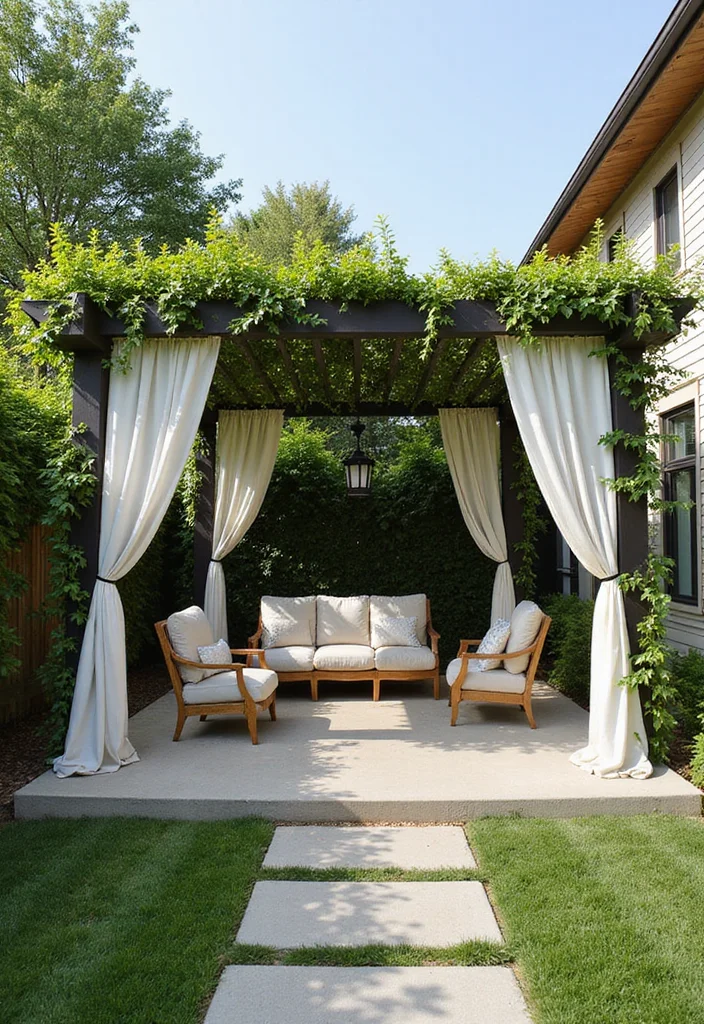 14 Modern Backyard Ideas for Sleek Stylish Outdoor Living - 9. Pergolas and Shade Structures