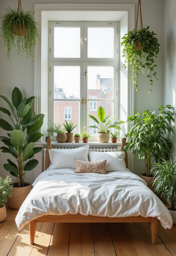 12 Bedroom and Dressing Room Ideas for Stylish Organized Layouts - 10. Greenery for Freshness 1