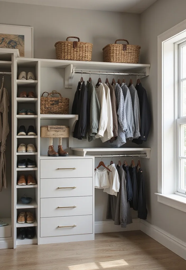 12 Bedroom and Dressing Room Ideas for Stylish Organized Layouts - 5. Smart Closet Systems 1