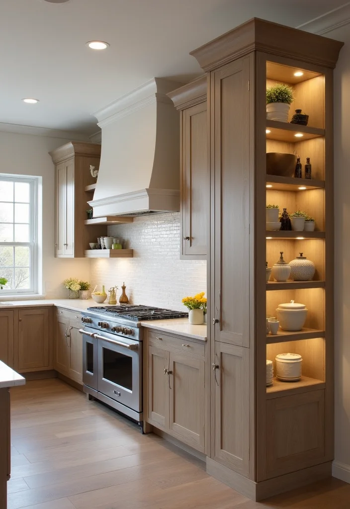 12 Tall Kitchen Cabinets Ideas for Maximum Vertical Storage - 7. Custom Built-Ins 1