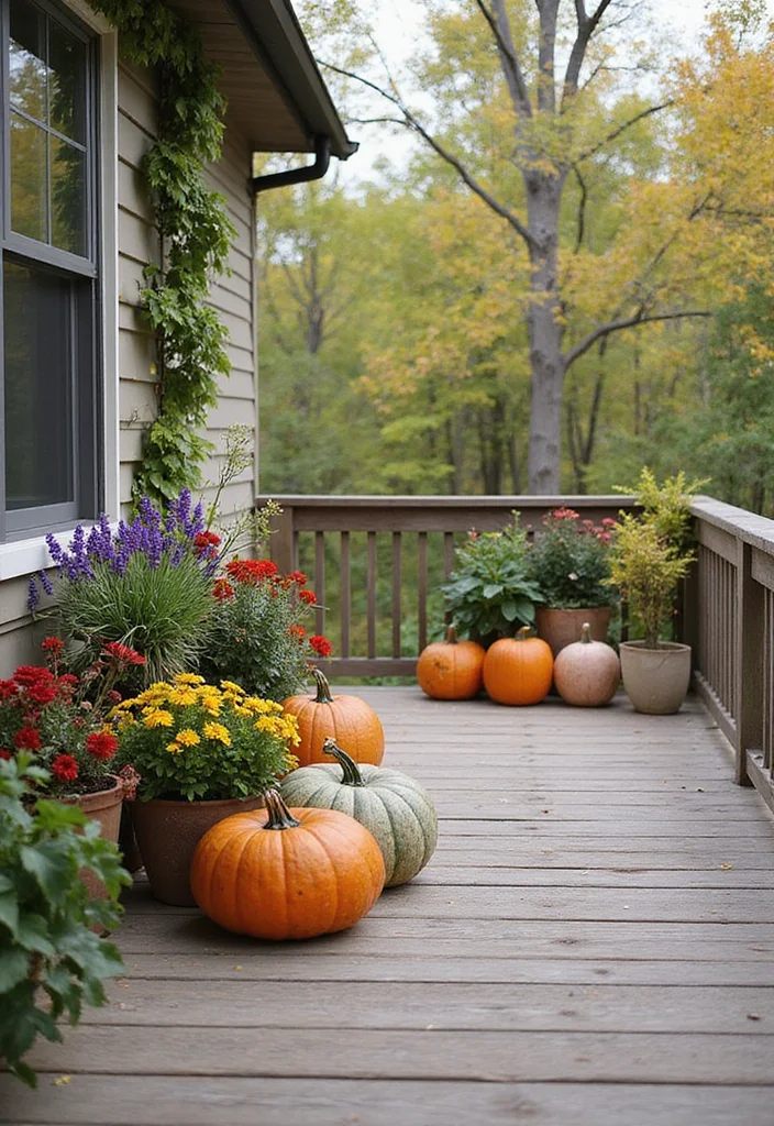 14 Backyard Deck Ideas for Functional Relaxed Outdoor Use - 13. Seasonal Decor 1