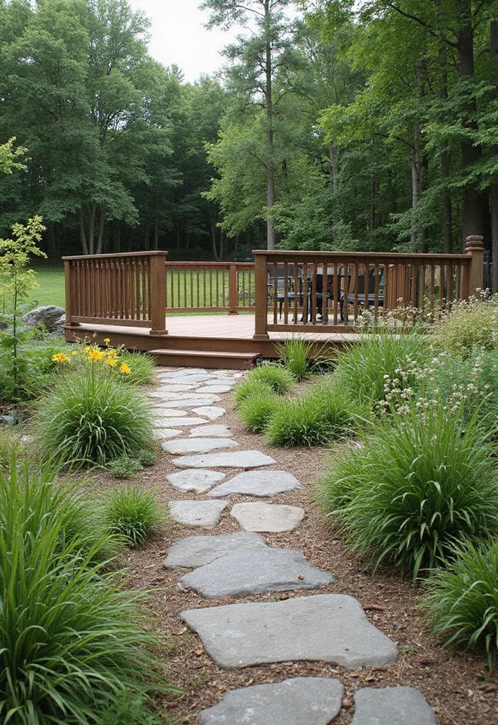 14 Backyard Deck Ideas for Functional Relaxed Outdoor Use - 5. Natural Landscaping 1