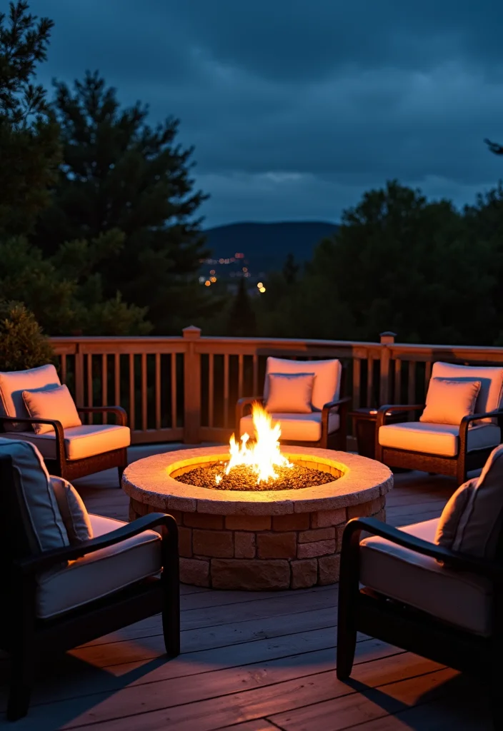 14 Backyard Deck Ideas for Functional Relaxed Outdoor Use - 6. Fire Pit Wonders 1