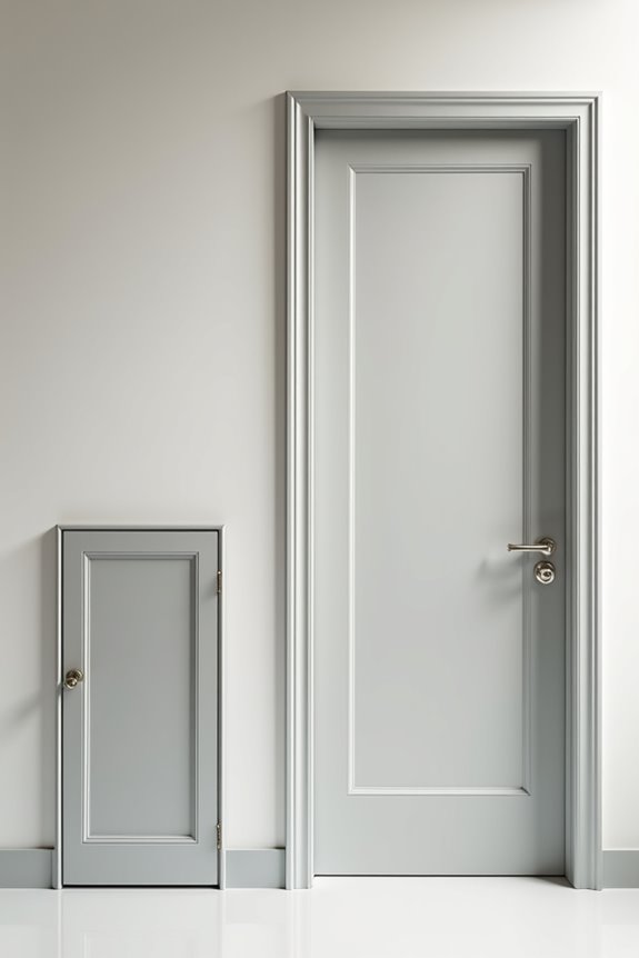 bathroom doors narrower space saving accessibility
