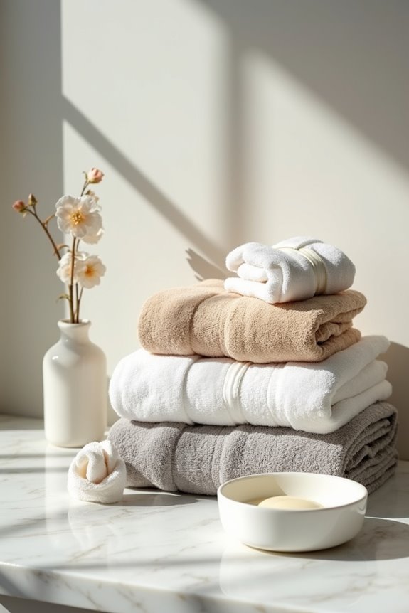 calm styled towel retreat