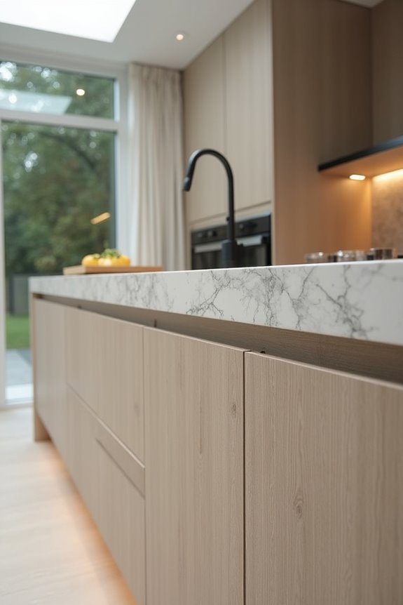 contrast creates kitchen focal point