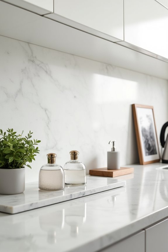 divide your counters into styling zones