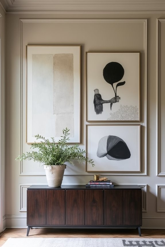 neutral walls with bold accents sample swatches