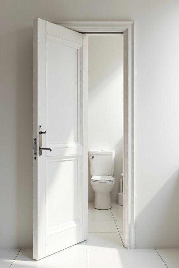 pocket and sliding doors save space
