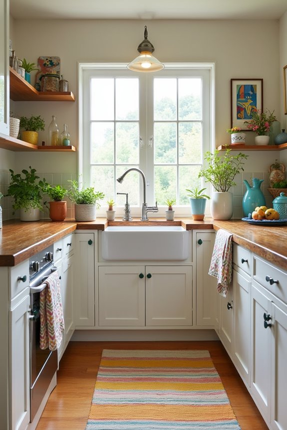 10 Easy Ways to Decorate My Kitchen on Any Budget 4 removable wallpaper lighting shelves