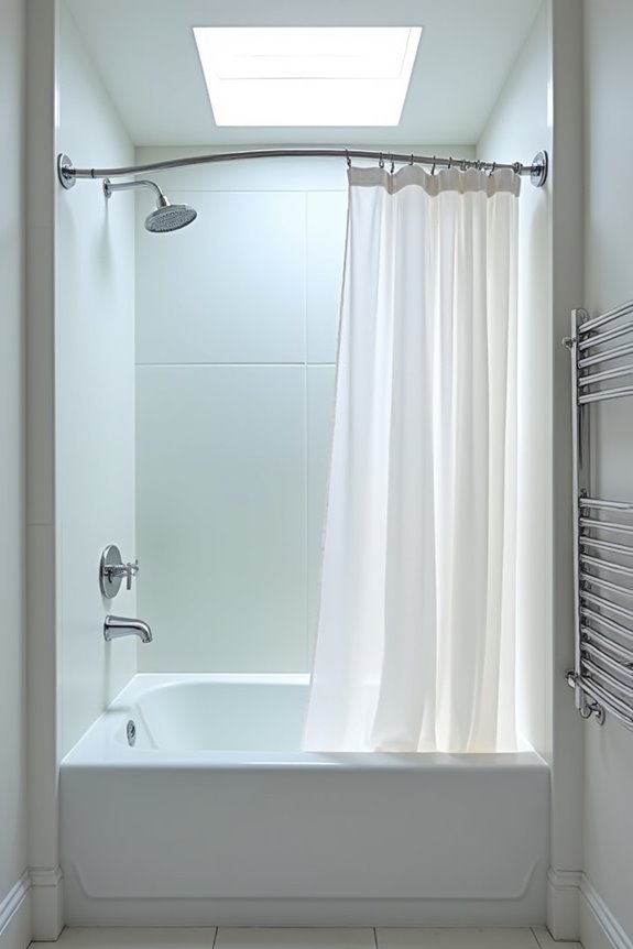 shower rod height symmetry