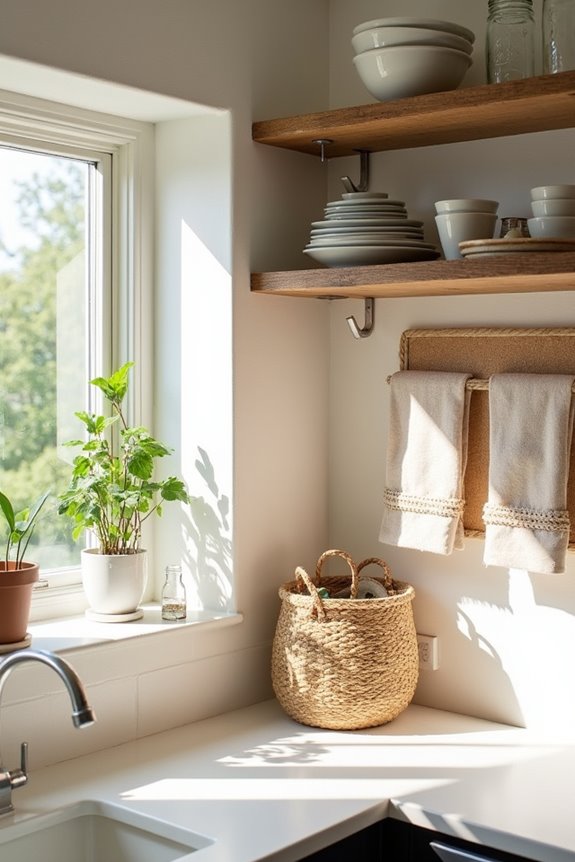 10 Easy Ways to Decorate My Kitchen on Any Budget 8 terra cotta backsplash woven accents