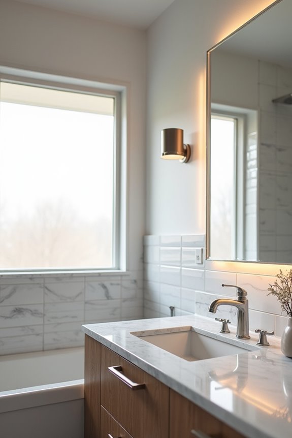 upgrade bathroom lighting fixtures efficiently