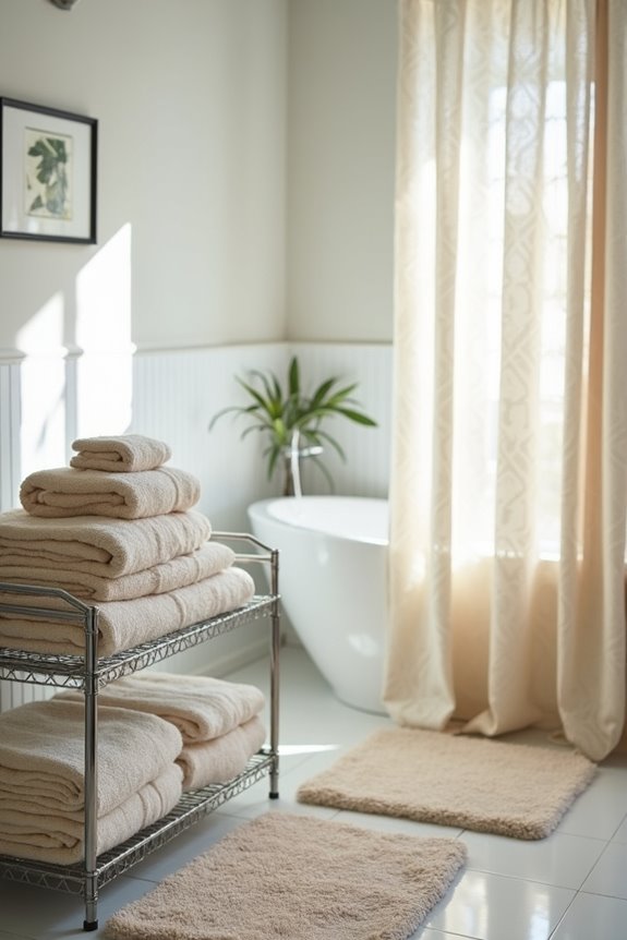 white towels coordinated spa refresh